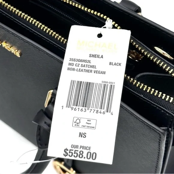 Michael Kors Sheila Medium Center Zip Satchel Bag & Large Double Zip Wallet
